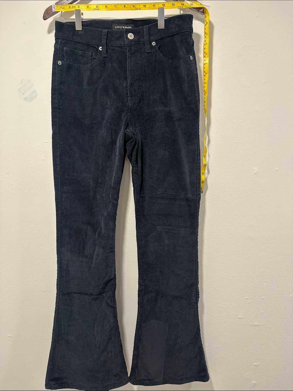 Lucky Brand Stevie High Rise Flare -Navy Corduroy Pants 365